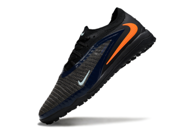 Nike Phantom 6 Low Elite TF Football Shoes - Black/Navy Blue/Neon Orange