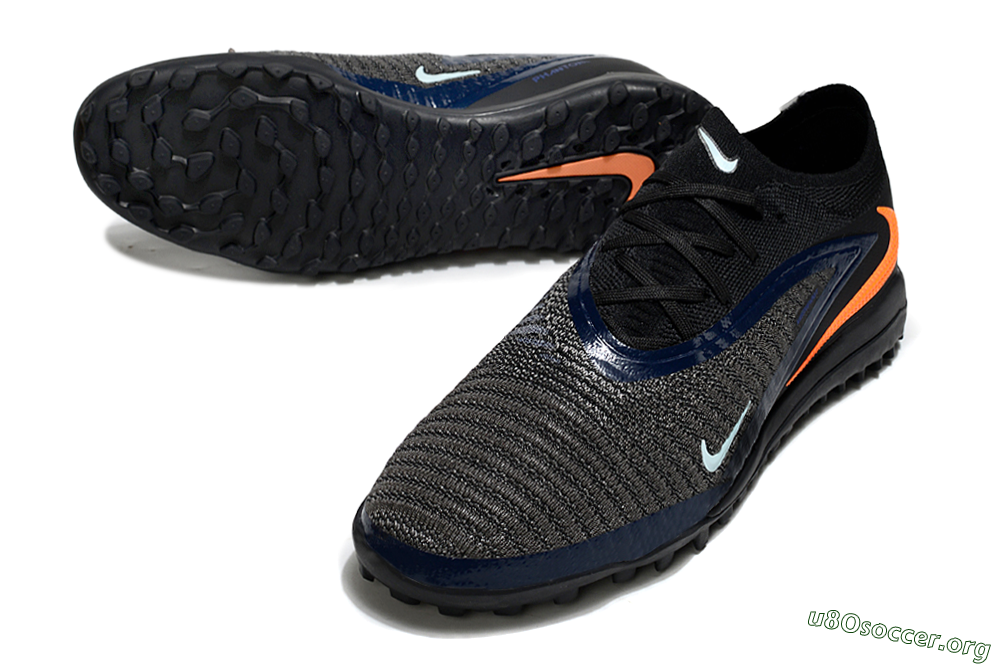 Nike Phantom 6 Low Elite TF Football Shoes - Black/Navy Blue/Neon Orange 0