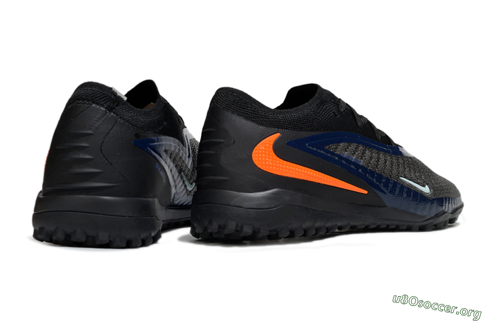 Nike Phantom 6 Low Elite TF Football Shoes - Black/Navy Blue/Neon Orange 6