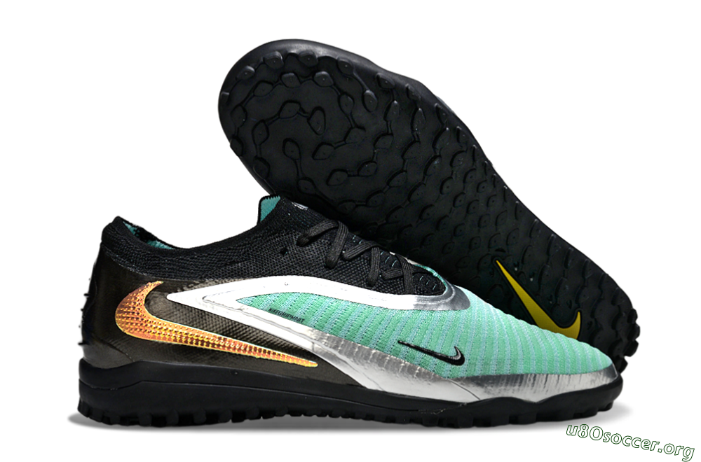 Nike Phantom 6 Low Elite TF Football Shoes - Mint/Silver/Black 2