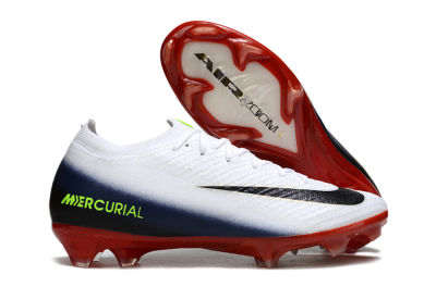 Nike Air Zoom Mercurial Vapor 16 Elite FG Football Boots - White/Vibrant Red/Navy Blue