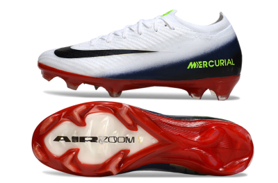 Nike Air Zoom Mercurial Vapor 16 Elite FG Football Boots - White/Vibrant Red/Navy Blue