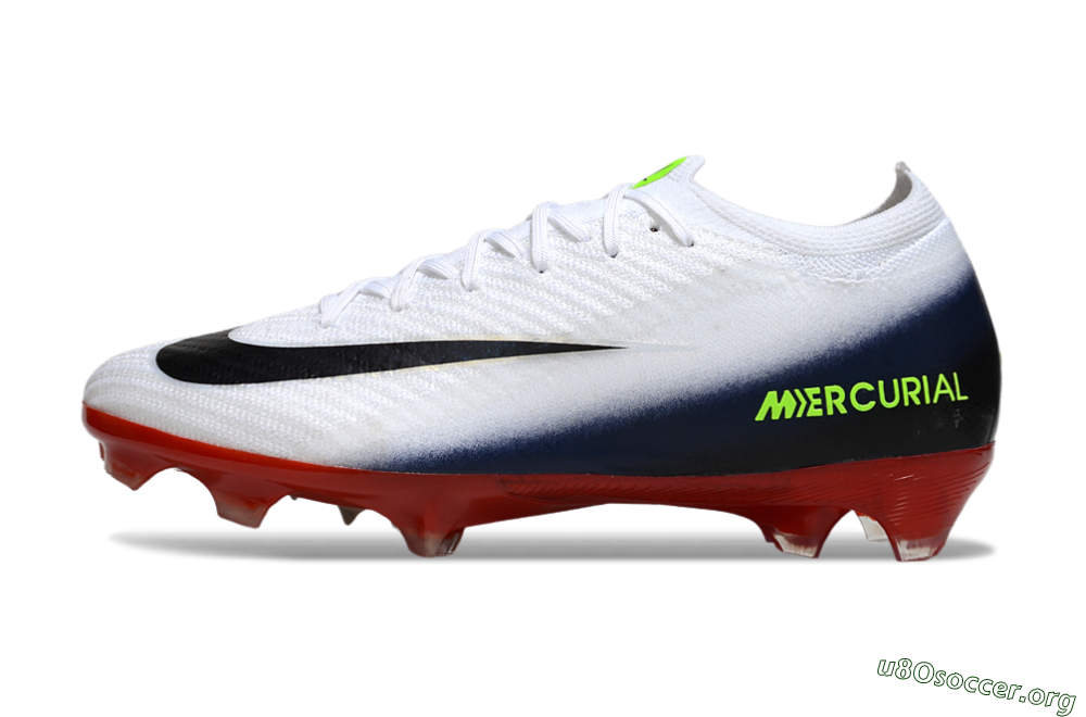 Nike Air Zoom Mercurial Vapor 16 Elite FG Football Boots - White/Vibrant Red/Navy Blue 3