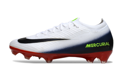 Nike Air Zoom Mercurial Vapor 16 Elite FG Football Boots - White/Vibrant Red/Navy Blue