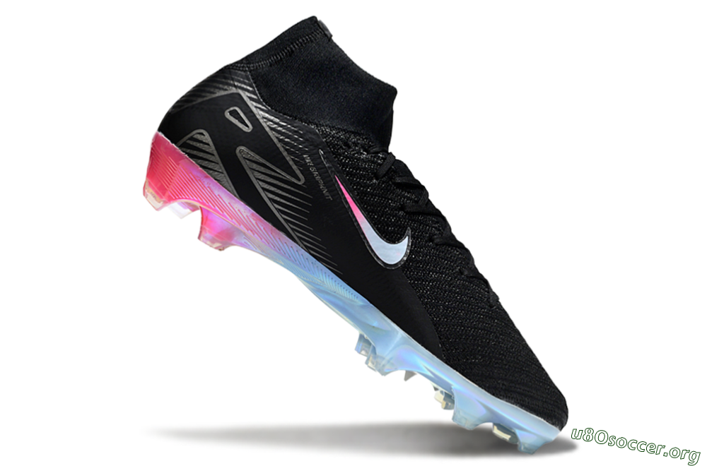 Nike Air Zoom Mercurial Superfly 10 Elite FG Football Boots - Black/Iridescent Pink/Iridescent Blue 4