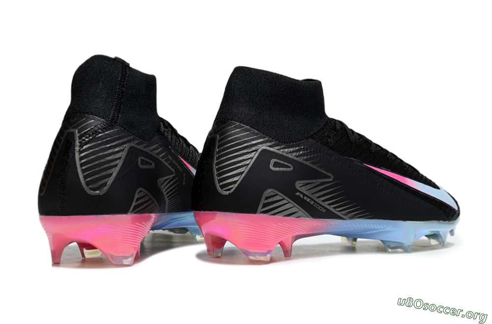 Nike Air Zoom Mercurial Superfly 10 Elite FG Football Boots - Black/Iridescent Pink/Iridescent Blue 6
