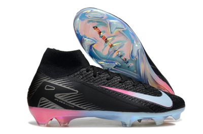 Nike Air Zoom Mercurial Superfly 10 Elite FG Football Boots - Black/Iridescent Pink/Iridescent Blue
