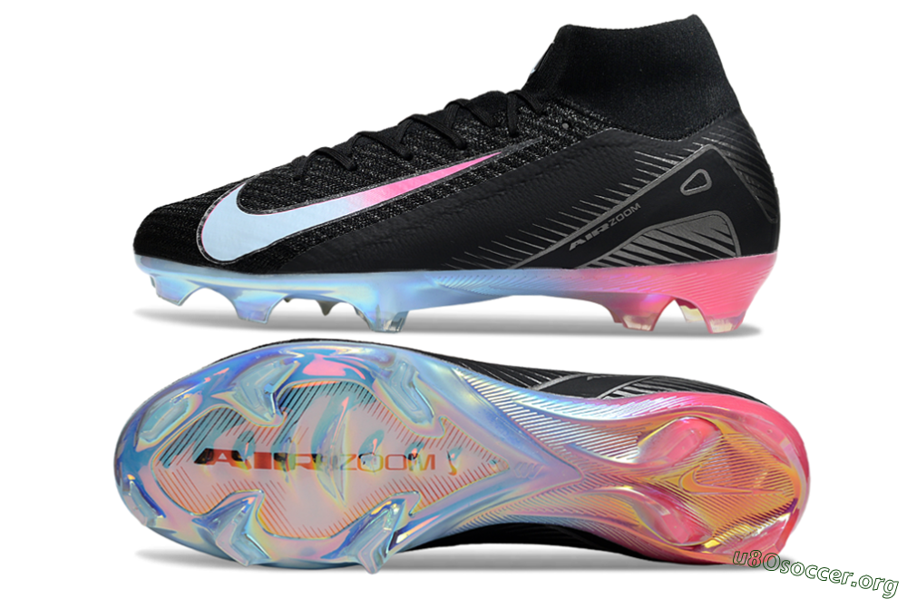 Nike Air Zoom Mercurial Superfly 10 Elite FG Football Boots - Black/Iridescent Pink/Iridescent Blue 1