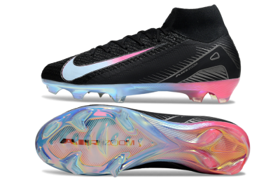 Nike Air Zoom Mercurial Superfly 10 Elite FG Football Boots - Black/Iridescent Pink/Iridescent Blue