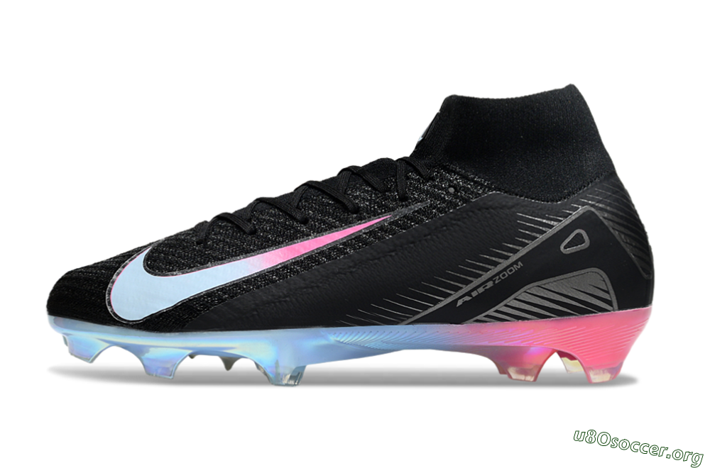 Nike Air Zoom Mercurial Superfly 10 Elite FG Football Boots - Black/Iridescent Pink/Iridescent Blue 3
