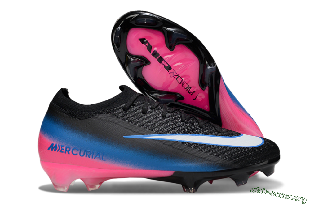 Nike Air Zoom Mercurial Vapor 16 Elite FG Football Boots - Black/Electric Blue/Pink Blast 2