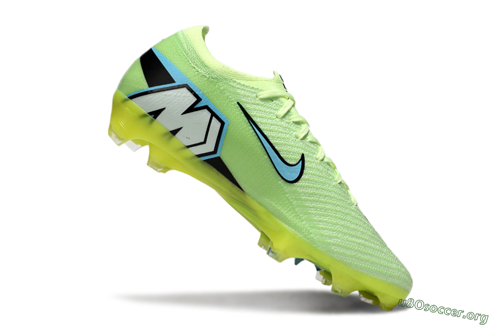 Nike Air Zoom Mercurial Vapor 16 Elite FG Football Boots - Lime/Aqua Blue/Neon Yellow 4