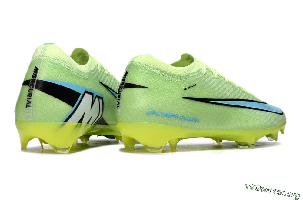 Nike Air Zoom Mercurial Vapor 16 Elite FG Football Boots - Lime/Aqua Blue/Neon Yellow 6