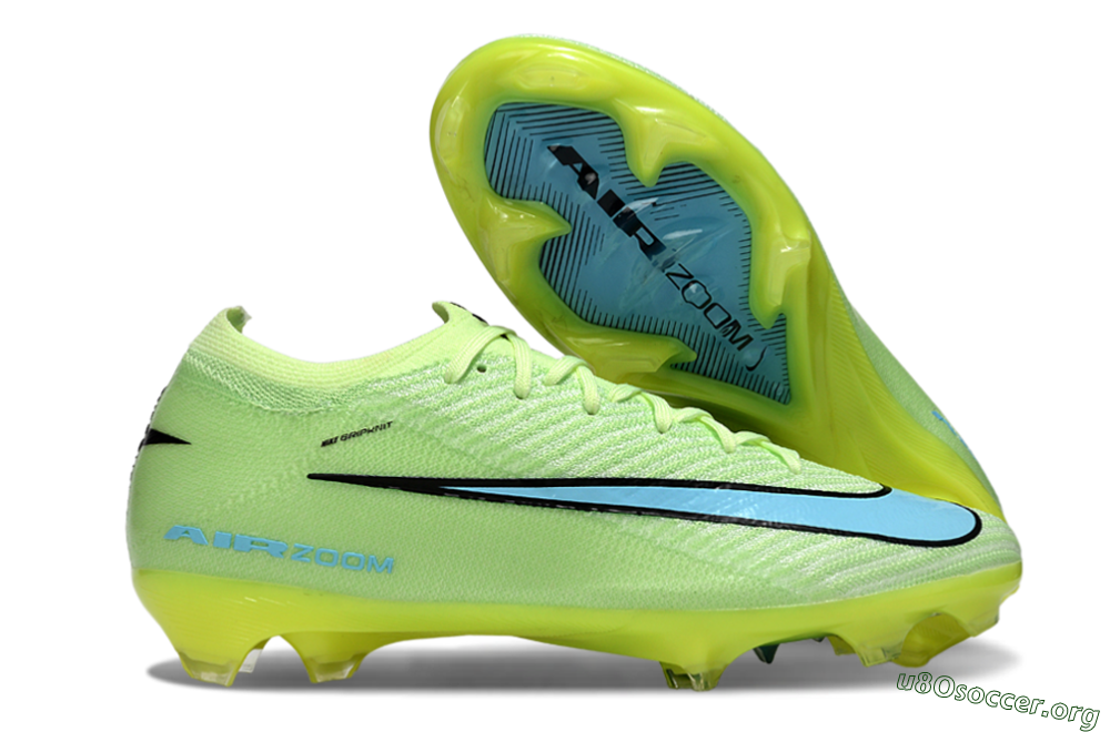 Nike Air Zoom Mercurial Vapor 16 Elite FG Football Boots - Lime/Aqua Blue/Neon Yellow 2
