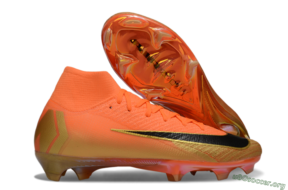 Nike Air Zoom Mercurial Superfly 10 Elite FG Football Boots - Orange/Sunset Orange/Gold Wave 2