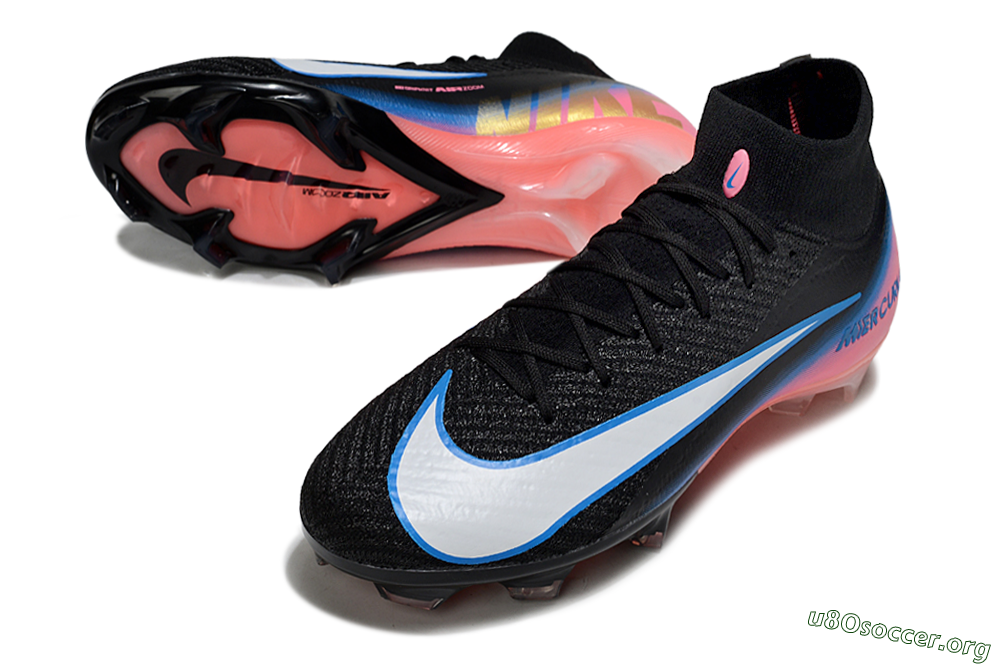 Nike Air Zoom Mercurial Superfly 10 Elite FG Football Boots - Black/Sky Blue/Flame Pink 0