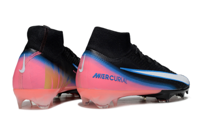 Nike Air Zoom Mercurial Superfly 10 Elite FG Football Boots - Black/Sky Blue/Flame Pink