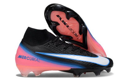 Nike Air Zoom Mercurial Superfly 10 Elite FG Football Boots - Black/Sky Blue/Flame Pink