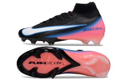 Nike Air Zoom Mercurial Superfly 10 Elite FG Football Boots - Black/Sky Blue/Flame Pink
