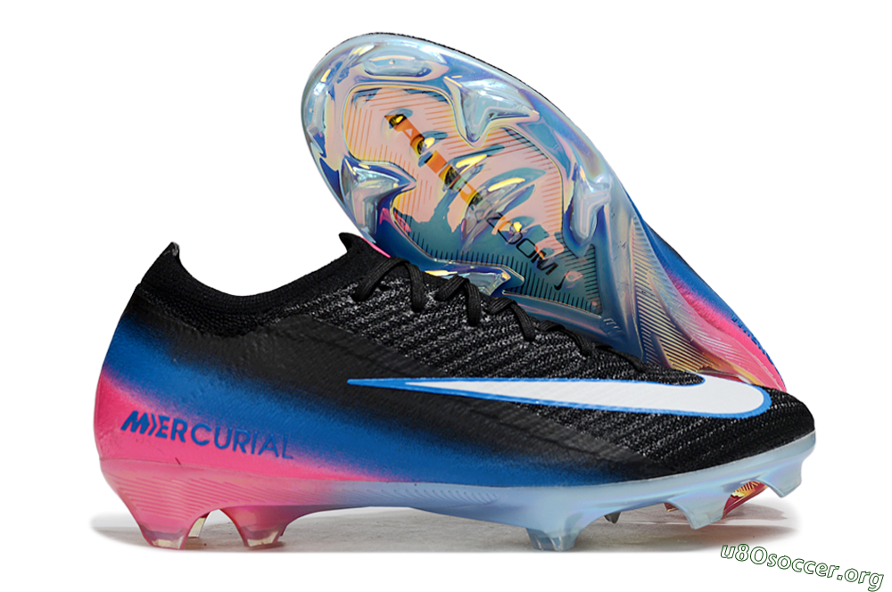 Nike Air Zoom Mercurial Vapor 16 Elite FG Football Boots - Black/Electric Blue/Pink Fury 2