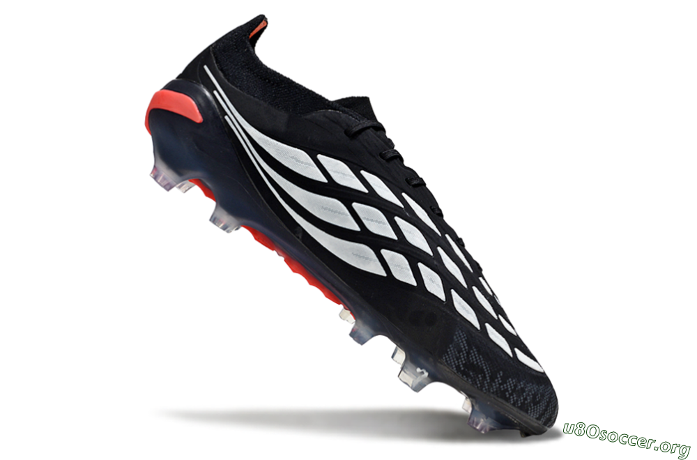 Adidas Predator 26 Elite FG Football Boots - Black/Red/White 4