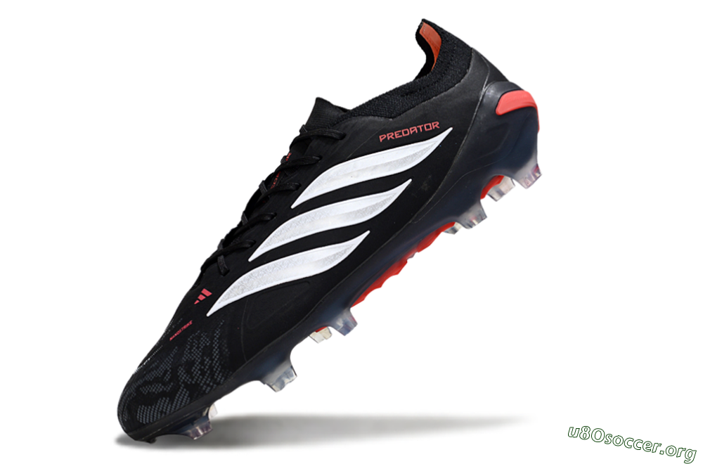 Adidas Predator 26 Elite FG Football Boots - Black/Red/White 5