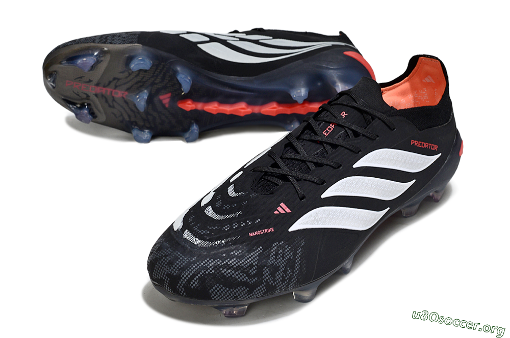 Adidas Predator 26 Elite FG Football Boots - Black/Red/White 0