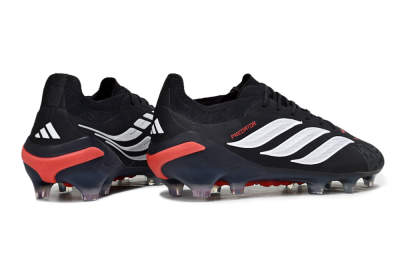 Adidas Predator 26 Elite FG Football Boots - Black/Red/White