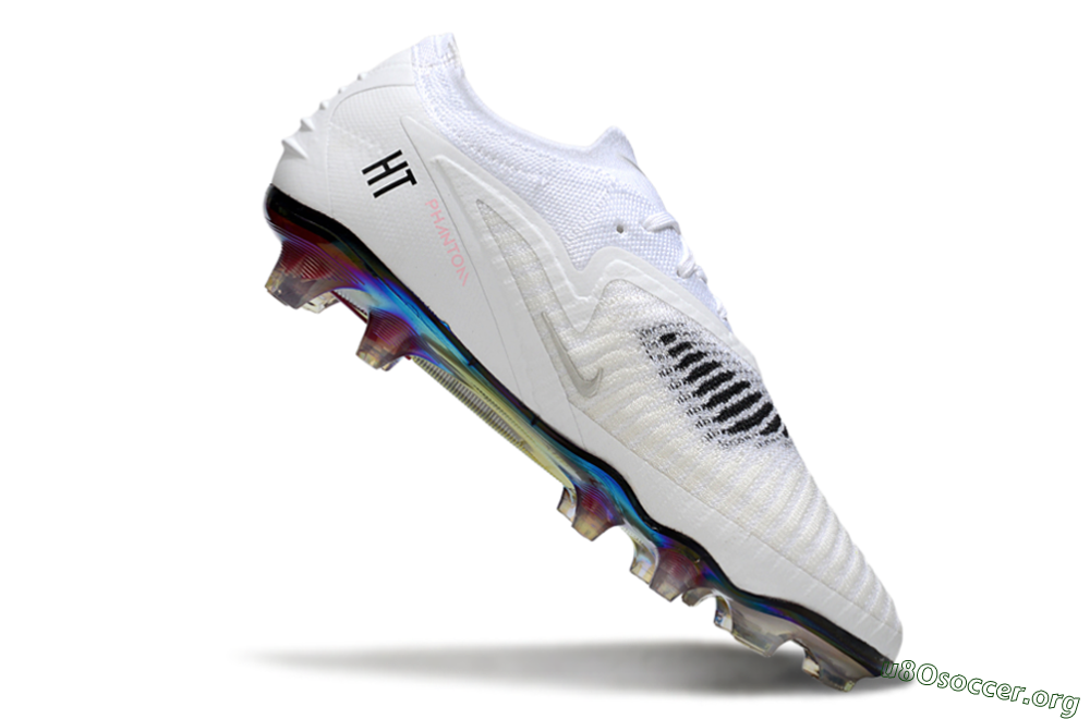 Nike Phantom 6 Low Elite FG Football Boots - White/Iridescent/Light Pink 4