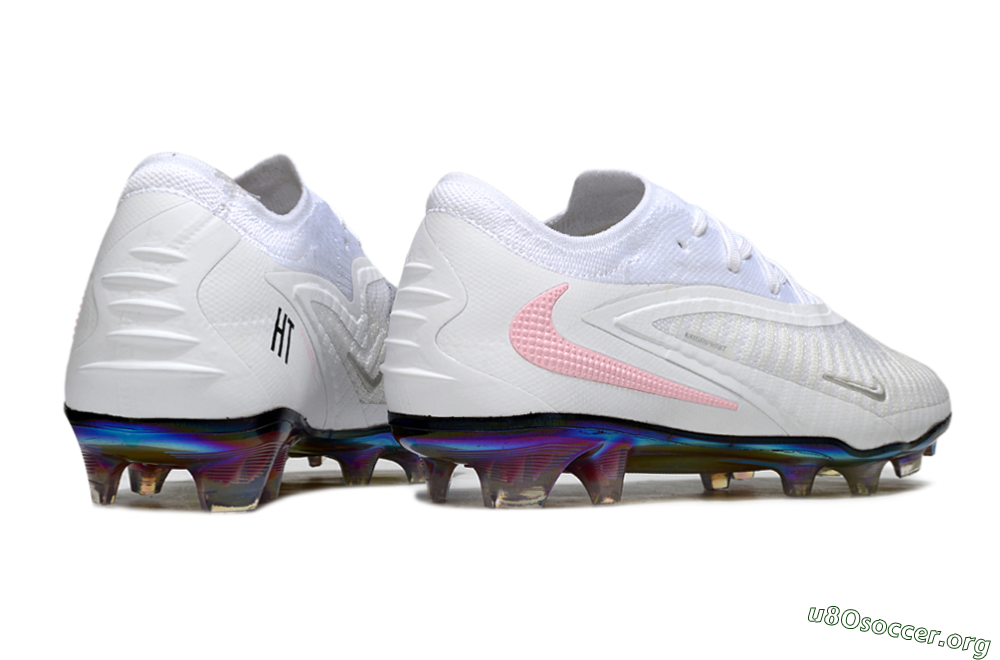 Nike Phantom 6 Low Elite FG Football Boots - White/Iridescent/Light Pink 6
