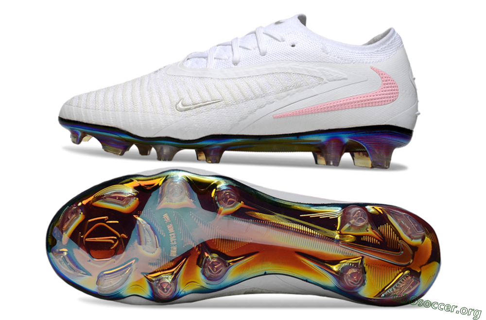Nike Phantom 6 Low Elite FG Football Boots - White/Iridescent/Light Pink 1