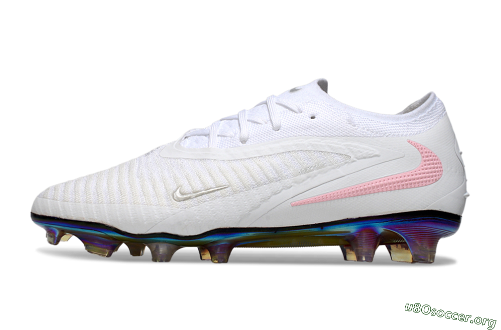Nike Phantom 6 Low Elite FG Football Boots - White/Iridescent/Light Pink 3