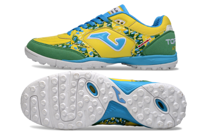 Joma Top Flex TF Football Shoes - Yellow/Aquatic Blue/Grass Green