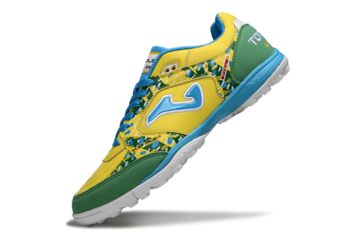 Joma Top Flex TF Football Shoes - Yellow/Aquatic Blue/Grass Green