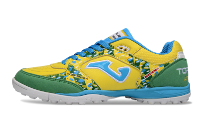 Joma Top Flex TF Football Shoes - Yellow/Aquatic Blue/Grass Green