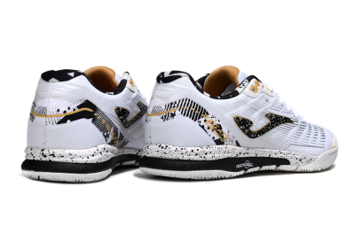 Joma Top Flex IC Football Shoes - White/Black/Gold