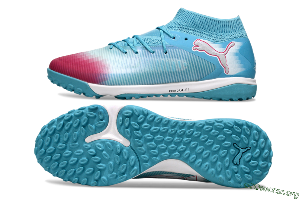 Puma Future 8 Ultimate TF Football Boots - Aqua/Sunset Pink/Turquoise Blue 1