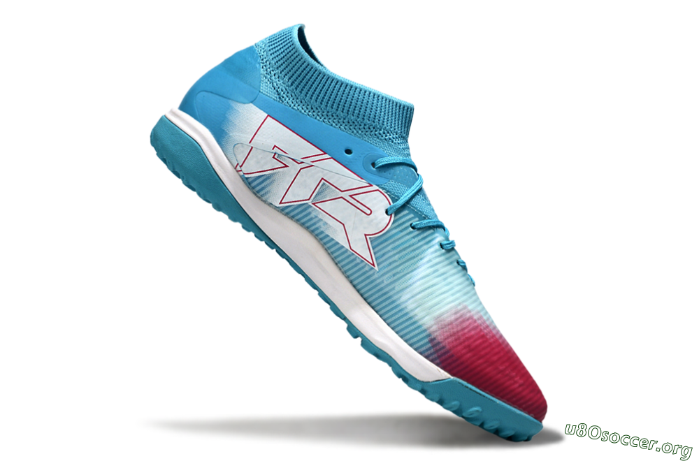 Puma Future 8 Ultimate TF Football Boots - Aqua/Sunset Pink/Turquoise Blue 4