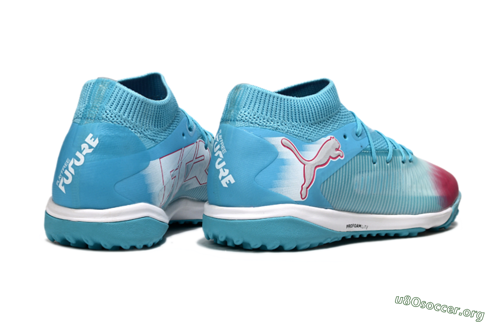 Puma Future 8 Ultimate TF Football Boots - Aqua/Sunset Pink/Turquoise Blue 6