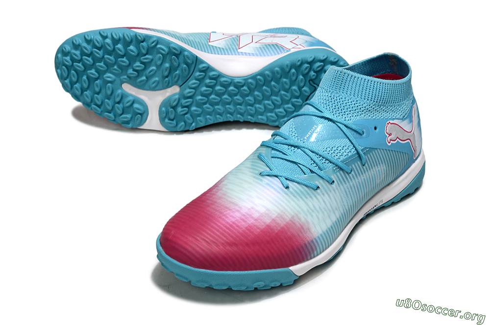 Puma Future 8 Ultimate TF Football Boots - Aqua/Sunset Pink/Turquoise Blue 0