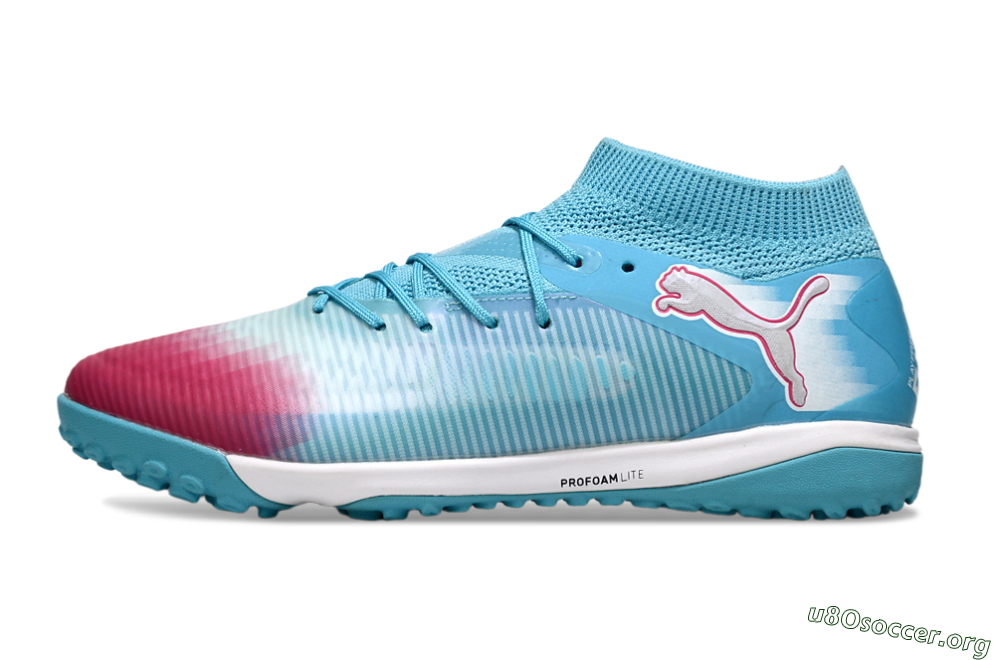 Puma Future 8 Ultimate TF Football Boots - Aqua/Sunset Pink/Turquoise Blue 3