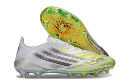 Adidas F50 Elite FG Football Boots - White/Lime Glow/Neon Green