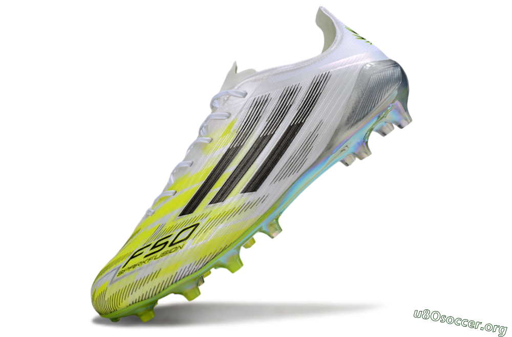 Adidas F50 Elite FG Football Boots - White/Lime Glow/Neon Green 5