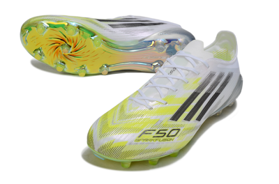 Adidas F50 Elite FG Football Boots - White/Lime Glow/Neon Green