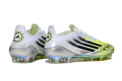 Adidas F50 Elite FG Football Boots - White/Lime Glow/Neon Green