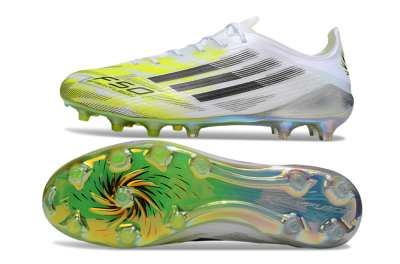 Adidas F50 Elite FG Football Boots - White/Lime Glow/Neon Green