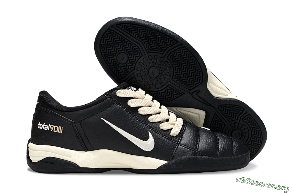 Nike Total 90 III IC Football Shoes - Black/Cream/Black 2