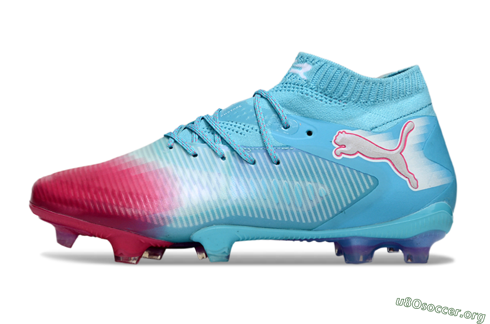 Puma Future 8 Ultimate FG Football Boots - Cyan/Electric Blue/Crimson Red 3