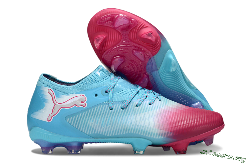 Puma Future 8 Ultimate FG Football Boots - Blue/Turquoise Splash/Crimson Burst 2