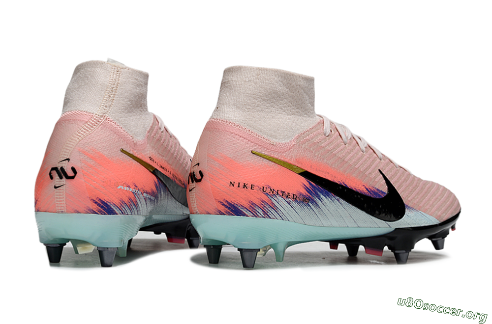 Nike Air Zoom Mercurial Superfly 10 Elite SG Football Boots - Pink/Sunset Pink/Aqua Blue 6